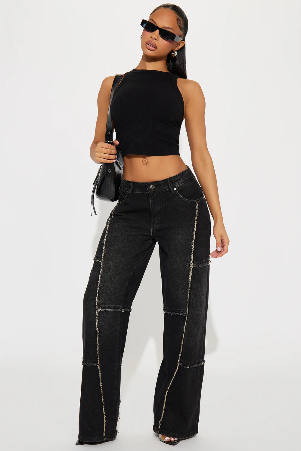 Wide Leg Jeans - acid Wash