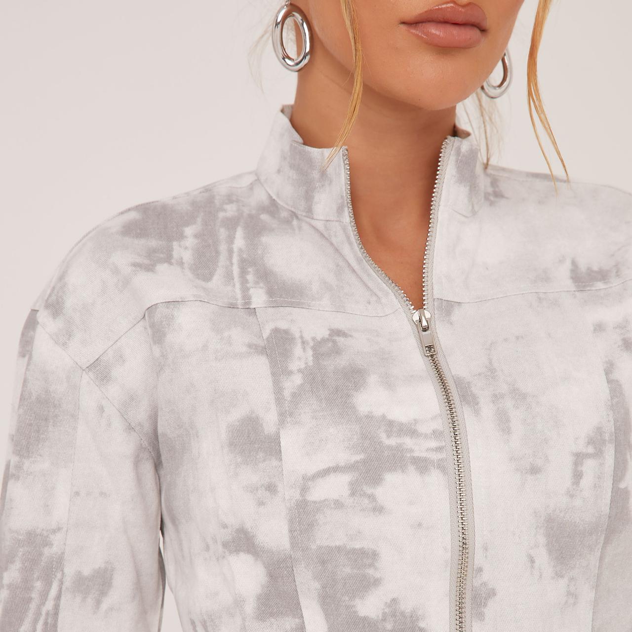 Crop Jacket Acid Wash